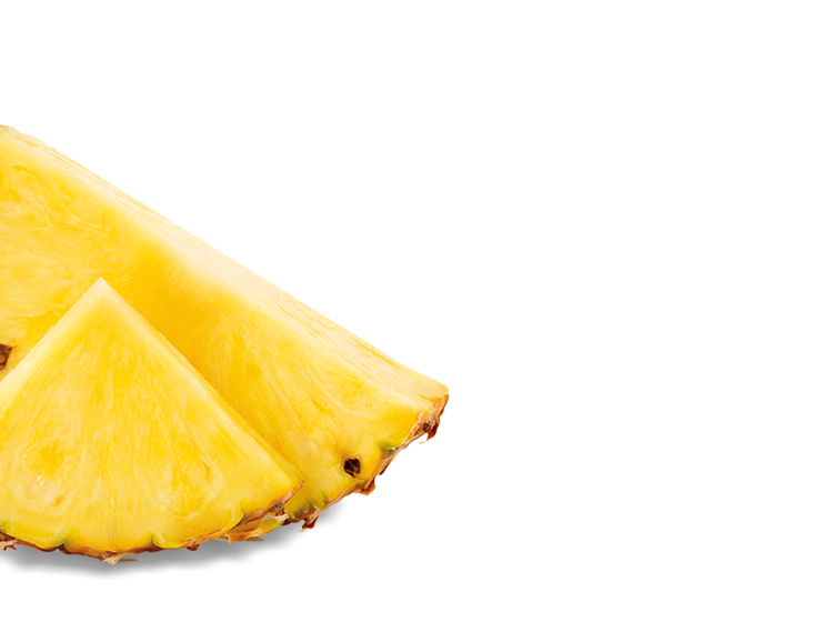 Sliced pineapple